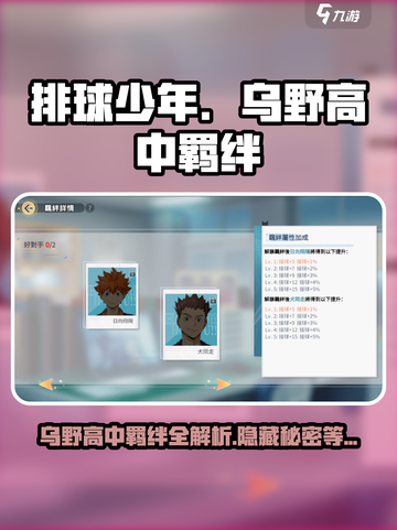 排球少年手游乌野高中羁绊有什么介绍截图1