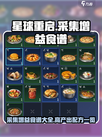 星球重启采集增益食谱有什么介绍截图1