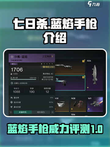 七日世界蓝焰手枪介绍介绍截图1