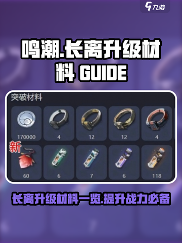 鸣潮长离升级材料一览介绍截图1
