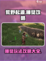荒野起源睡觉攻略介绍