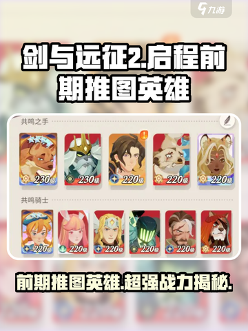 剑与远征2启程前期推图英雄有哪些介绍截图1