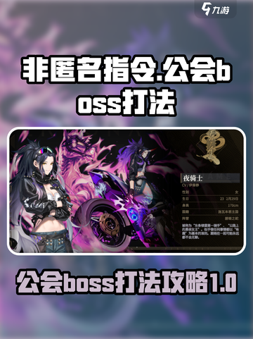 非匿名指令公会boss打法攻略介绍截图1