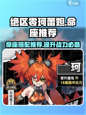 绝区零🔥珂蕾妲命座推荐，最强搭配揭秘！💥截图1