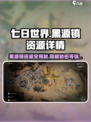 《七日世界》黑源镇资源大曝光🔥快来看宝箱在哪！