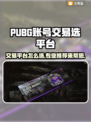 PUBG账号交易选平台，这些坑别再跳了！💥🔥