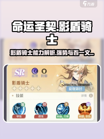 命运圣契🔥影盾骑士超强能力解析！新手必看Knight✨截图1