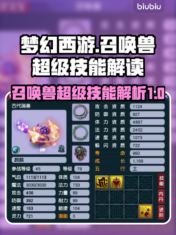梦幻西游召唤兽超级技能大揭秘💥🔥截图1