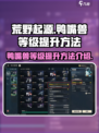 荒野起源鸭嘴兽等级怎么提升介绍