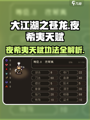 大江湖之苍龙🔥夜希夷天赋功法全解析！白鸟秘技等你来练截图1