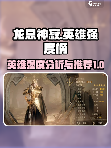 龙息神寂英雄强度榜介绍截图1
