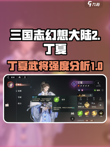 三国志幻想大陆2枭之歌丁夏强不强介绍截图1