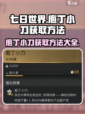七日世界庖丁小刀在哪介绍截图1