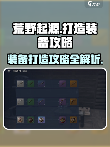 荒野起源打造装备攻略介绍截图1