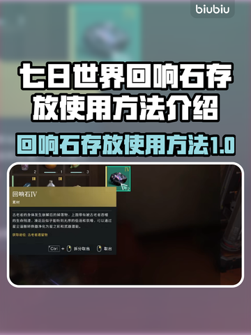 七日世界回响石存放方法💡游戏党必看！⚡截图1