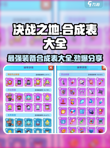 决战之地合成表大全介绍截图1