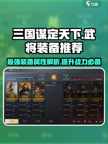 三国谋定天下🔥武将装备推荐，属性加成一网打尽！截图1