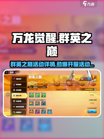 万龙觉醒💥群英之巅活动详情🎉截图1