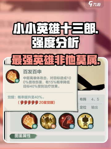 小小英雄十三郎🔥强度分析：超神还是垫底？截图1