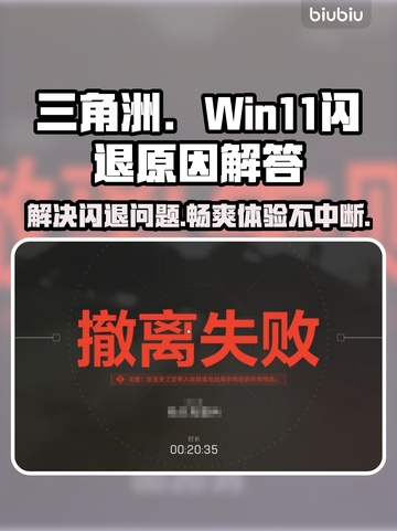 Win11玩三角洲闪退？❌一招解决你的游戏烦恼！🎮截图1