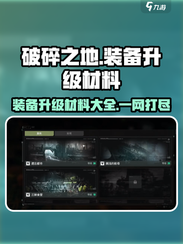 破碎之地🔥装备升级材料大揭秘！💡截图1