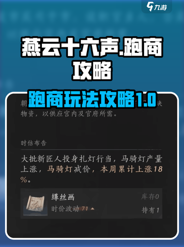 燕云十六声💎跑商攻略：暴富之路✨截图1
