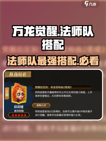 万龙觉醒🔥法师队最强搭配攻略来啦！截图1