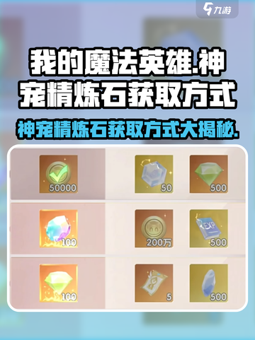 我的魔法英雄🔥伙伴神宠精炼石获取全攻略💎截图1