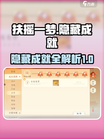 扶摇一梦隐藏成就有哪些介绍截图1
