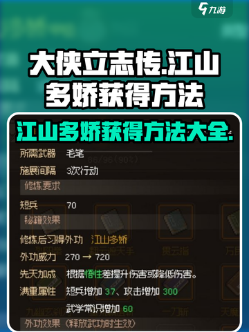 大侠立志传🔥江山多娇获取攻略💎新手必看！截图1