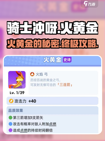 骑士冲呀！🔥火黄金攻略大公开，轻松制胜💎截图1