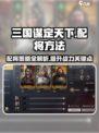 三国谋定天下配将台怎么玩介绍