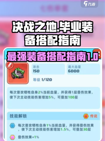 决战之地版本🔥毕业装备搭配指南来啦！截图1