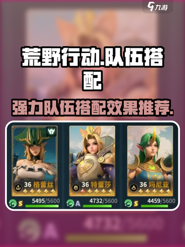 荒野国度队伍推荐一览介绍截图1