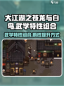 大江湖之苍龙与白鸟武学特性怎么组合介绍