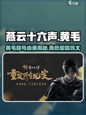 燕云十六声黄毛是什么意思介绍截图1