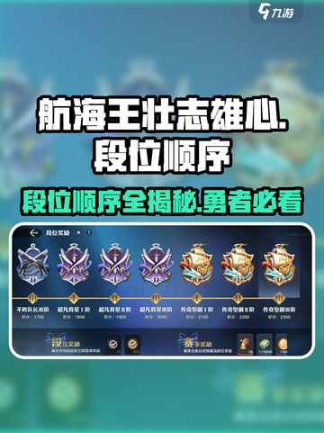 航海王壮志雄心🔥段位顺序全解析！快来冲段🚀截图1