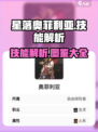 星落奥菲利亚🔥技能详解，游戏大神必看！🎮