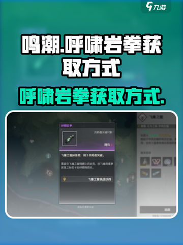 鸣潮呼啸岩拳怎么获得介绍截图1