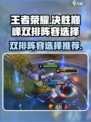 决胜巅峰双排阵容选择什么介绍