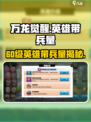 万龙觉醒🔥英雄60级带兵量揭秘！💡