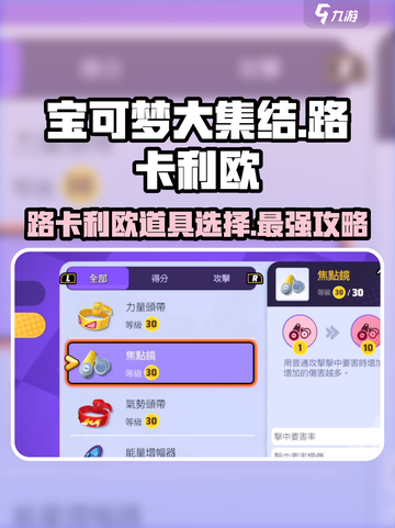 宝可梦大集结🔥路卡利欧最强道具推荐！💥截图1