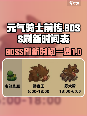 元气骑士前传BOSS刷新时间一览介绍截图1