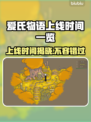 爱氏物语上线时间🔥超全发售日期⚡游戏党必看！🎮