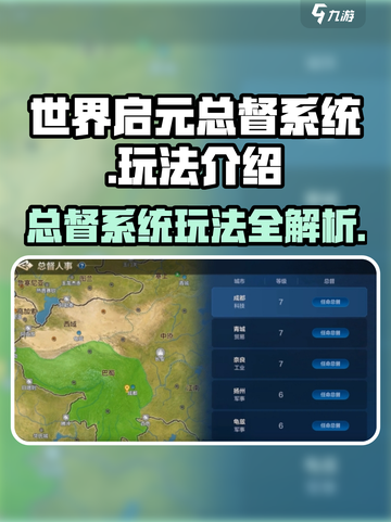 世界启元总督系统怎么玩介绍截图1