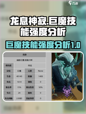 龙息神寂巨魔强度如何介绍截图1
