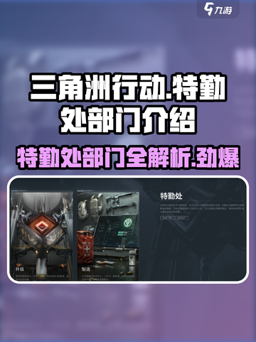 三角洲行动🔥特勤处部门大揭秘！新手必看👇截图1