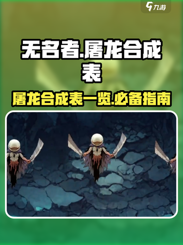 无名者屠龙🔥合成表大全，玩游戏必看！截图1