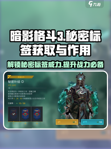 暗影格斗3💥秘密标签作用及获取方法大揭秘！截图1