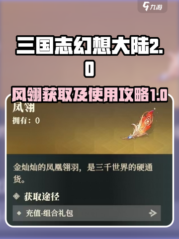 三国志幻想大陆2枭之歌风翎是什么介绍截图1